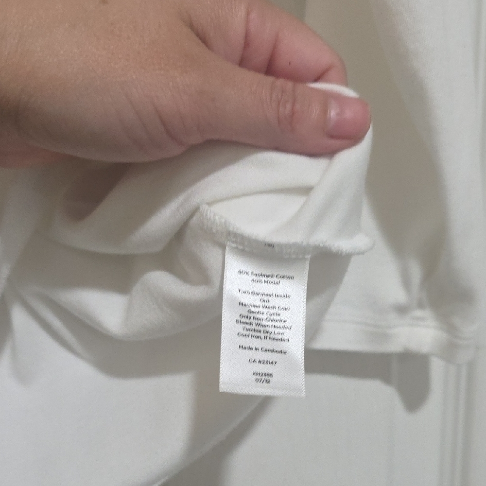 Talbots White Boatneck Long Sleeve Top - Picture 3 of 4